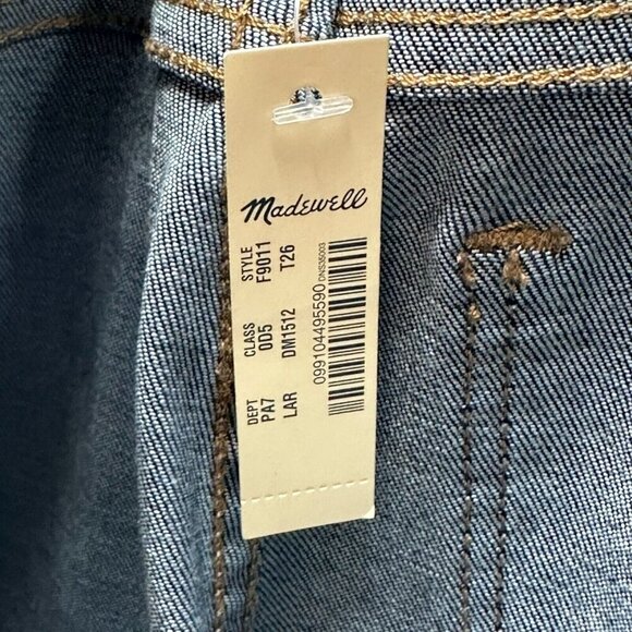 Madewell Jeans Womens Size 26T 9" Mid-Rise Skinny Dark Washed Stretch Denim Blue - Picture 7 of 12